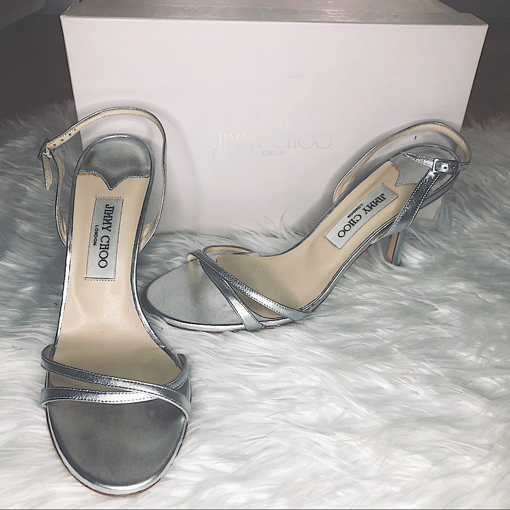 Jimmy Choo Metallic Nappa Heels